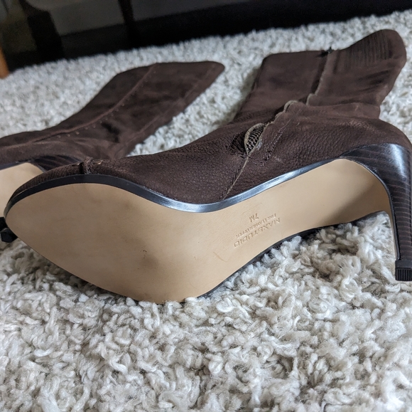 Max Studio Suede Leather Boots - Picture 7 of 9